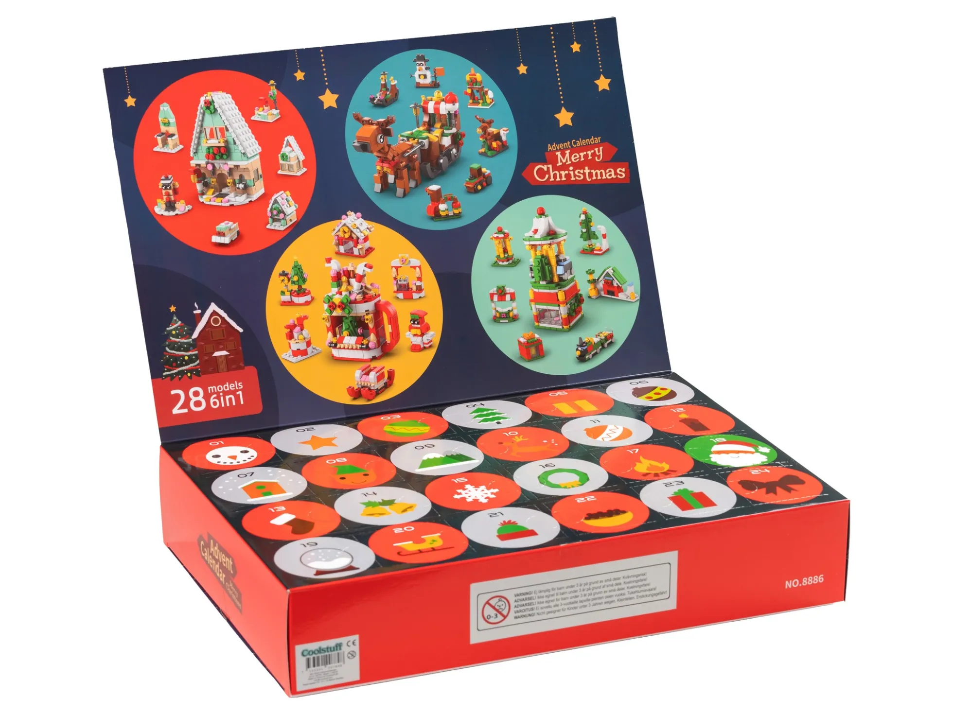 Adventskalender mit Bausteinen