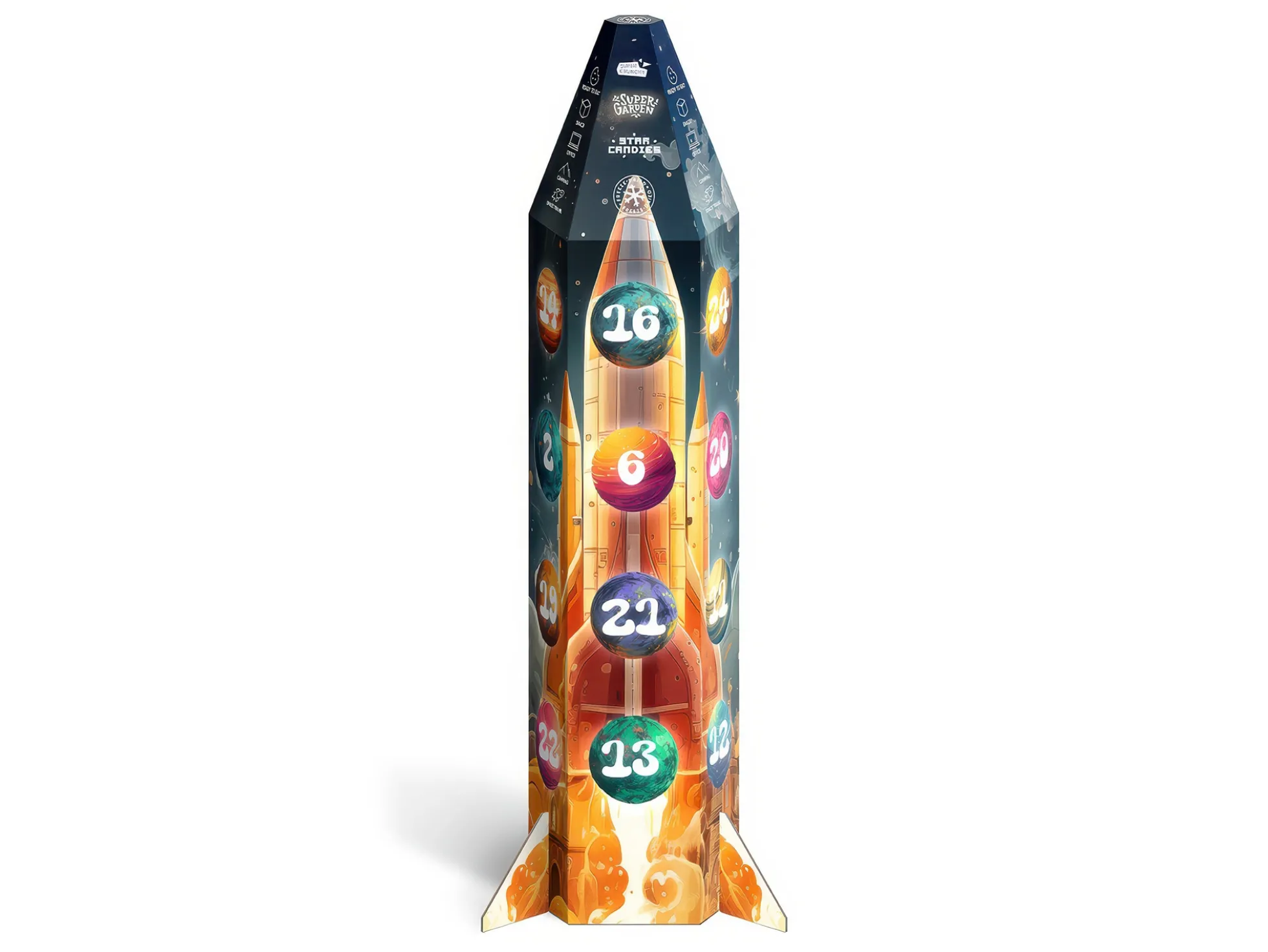 Adventskalender mit gefriergetrocknetem Eis