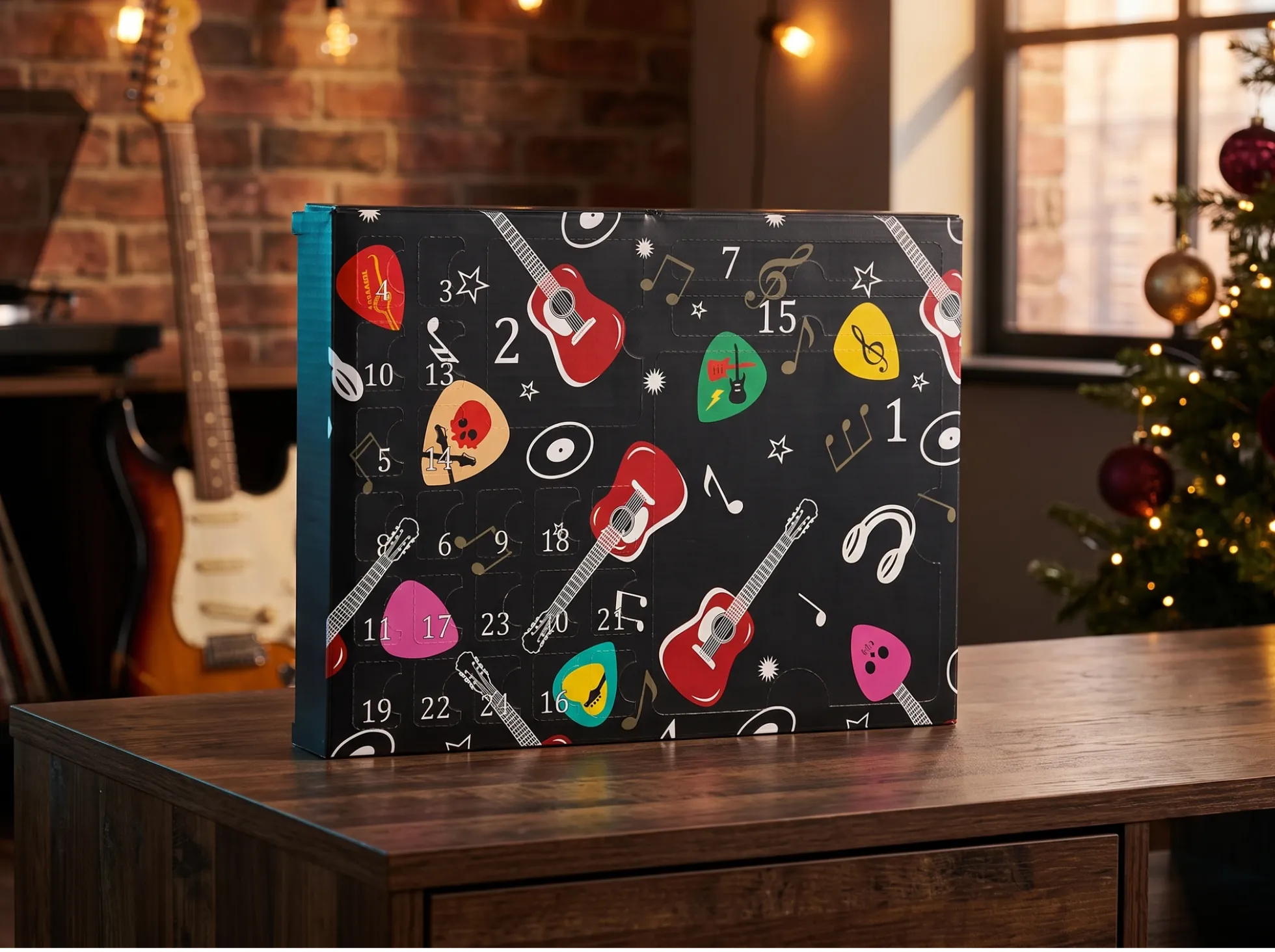 Adventskalender mit Gitarren-Plektren