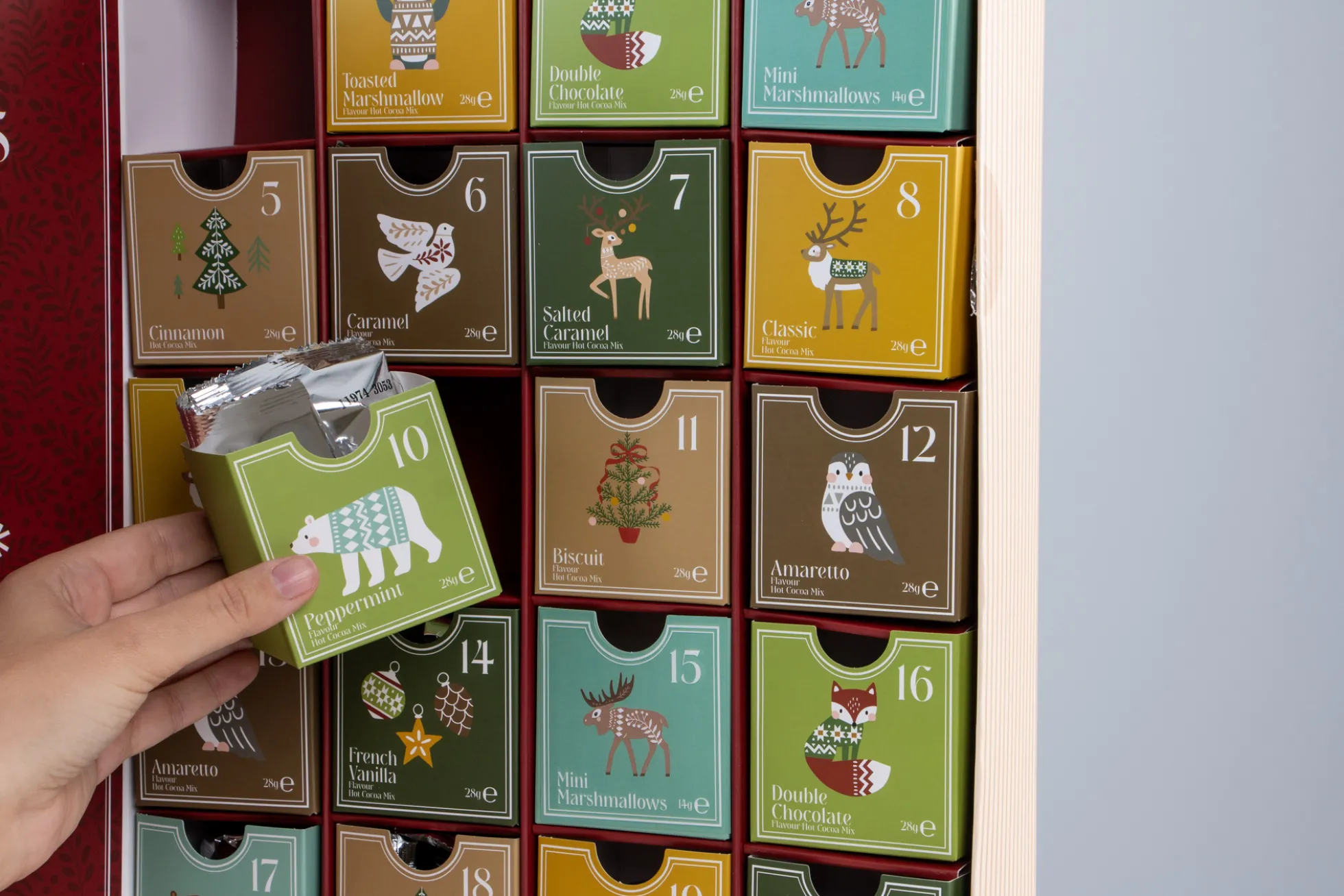 Adventskalender mit heißer Schokolade von Thoughtfully