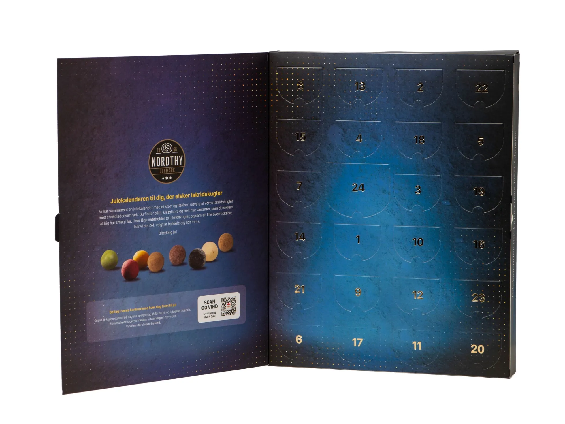 Adventskalender mit Lakritzkugeln von Nordthy