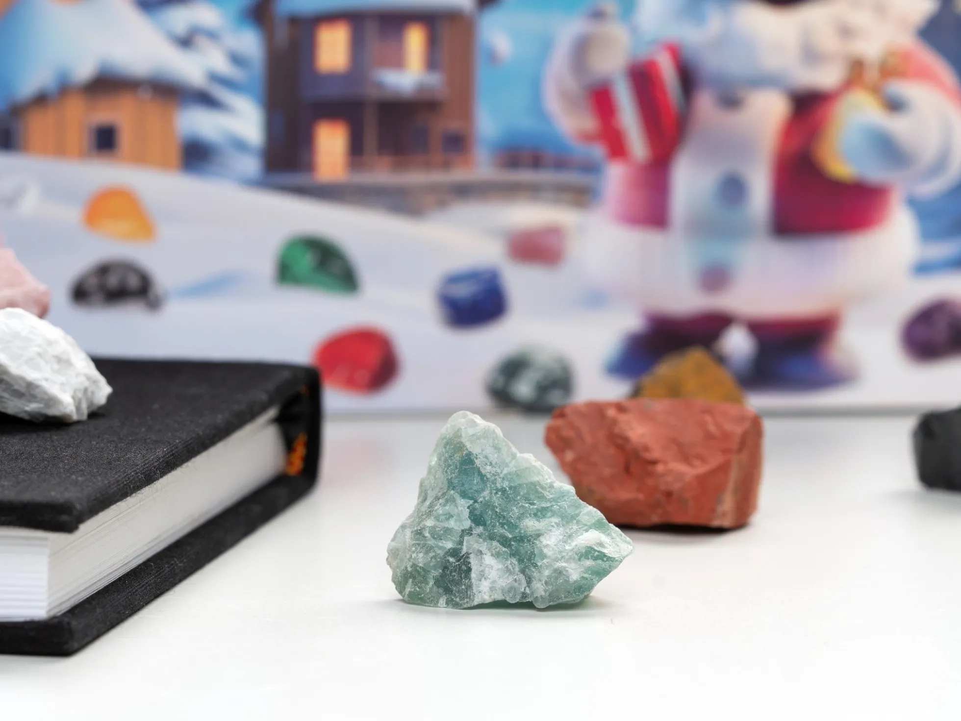 Adventskalender mit Rohkristallen