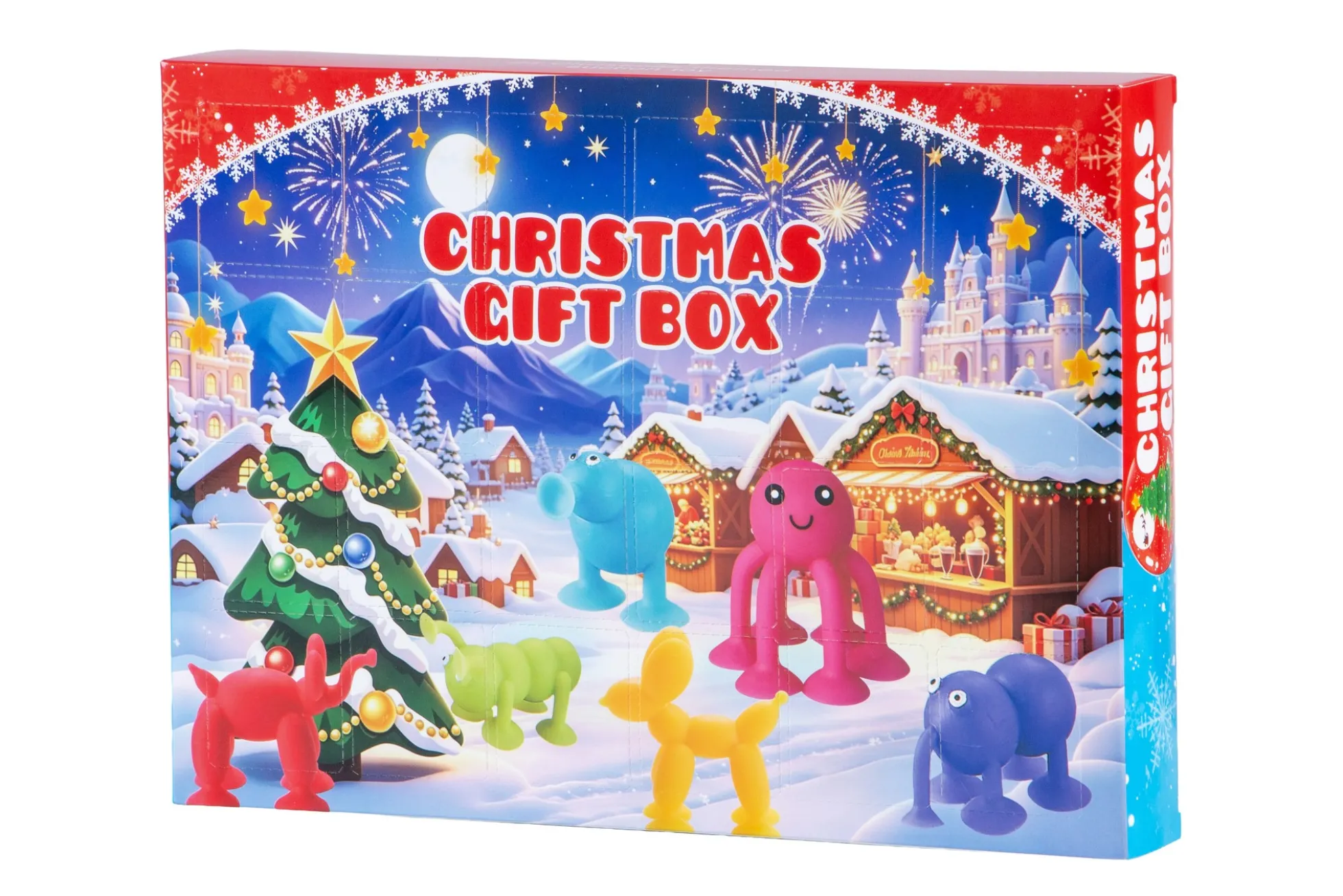 Adventskalender mit Saugnapfspielzeug