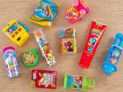 Adventskalender mit Spielzeug-Süßigkeiten