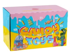 Adventskalender mit Spielzeug-Süßigkeiten