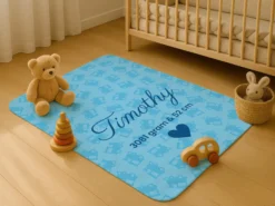 Babydecke mit eigenem Text