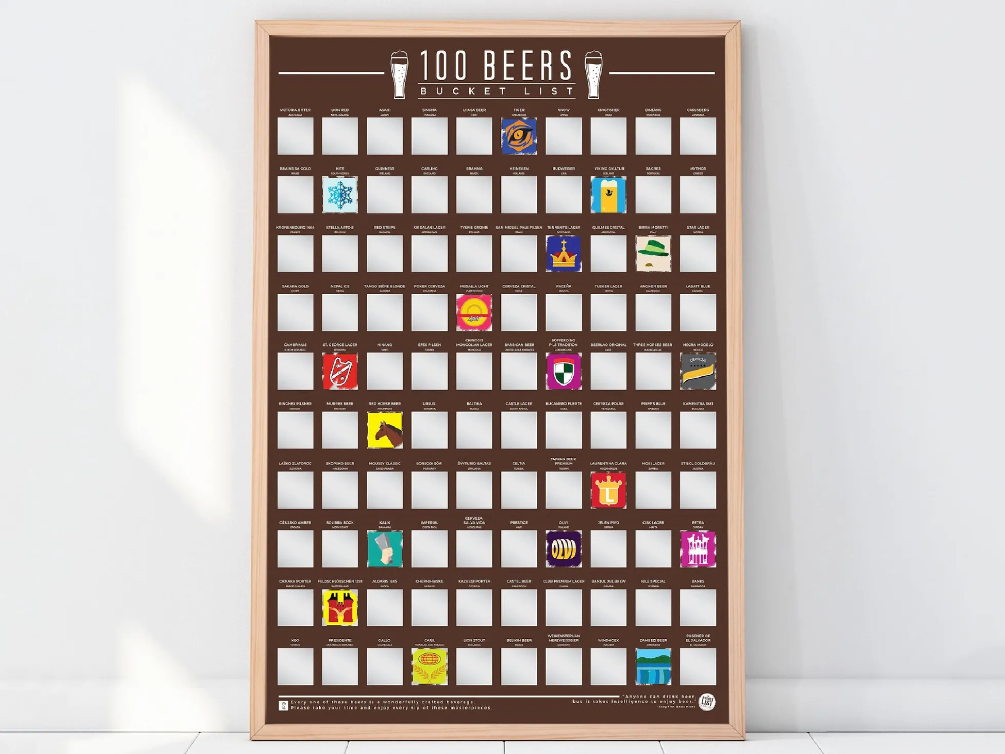 100 Beers Rubbelposter