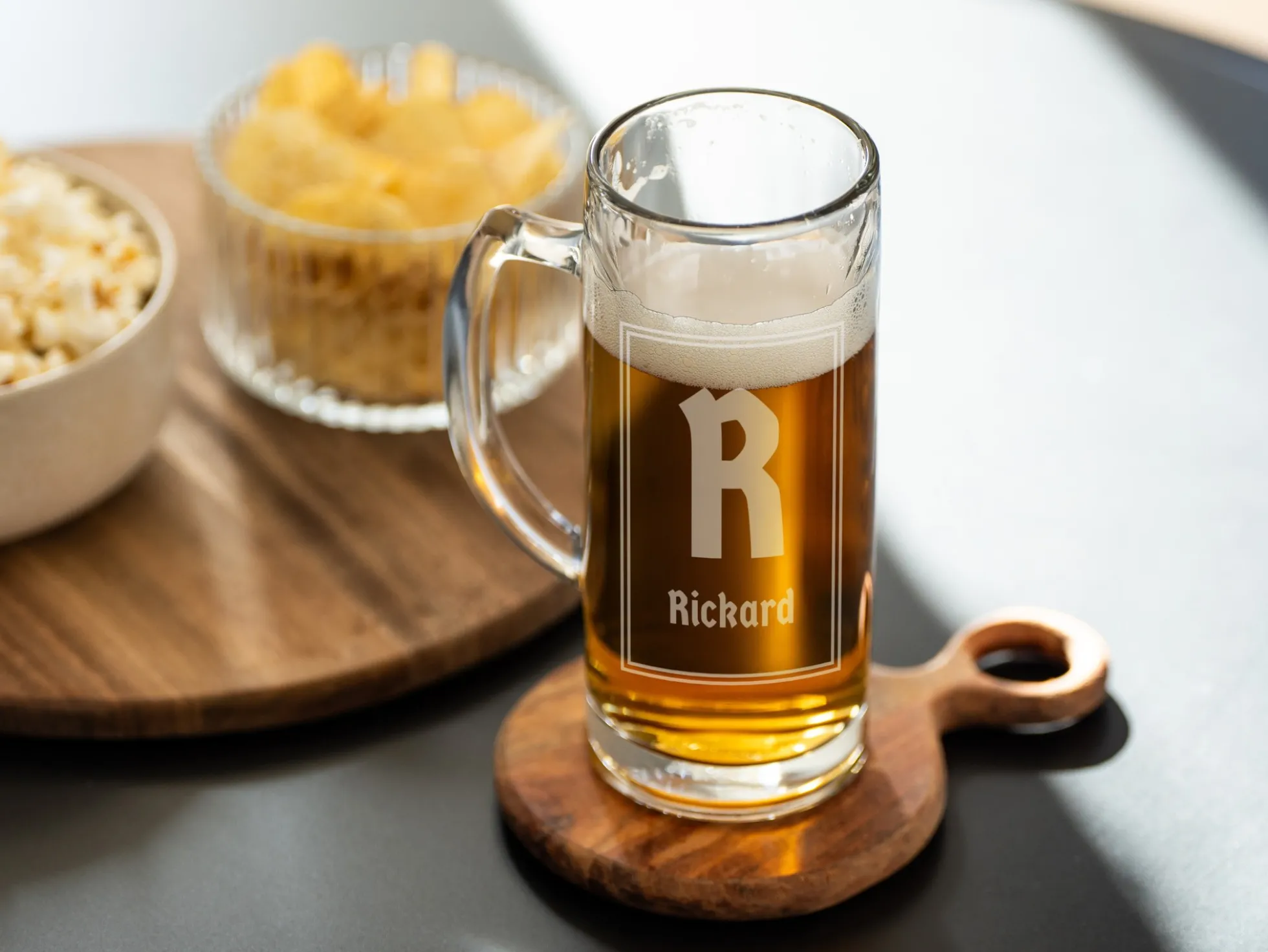 Bierkrug mit Gravur – Eigener Text