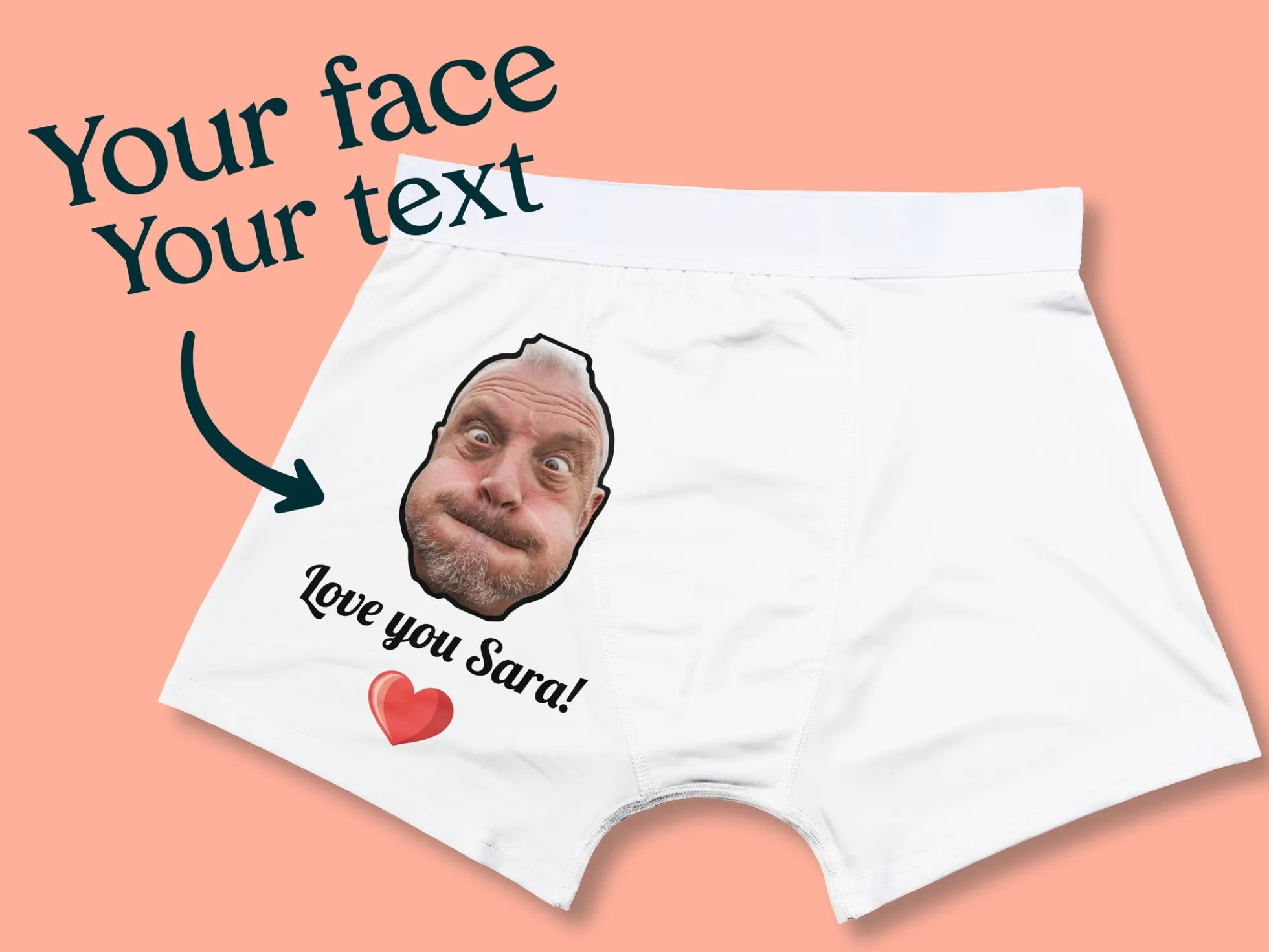 Boxershorts mit Foto & Text