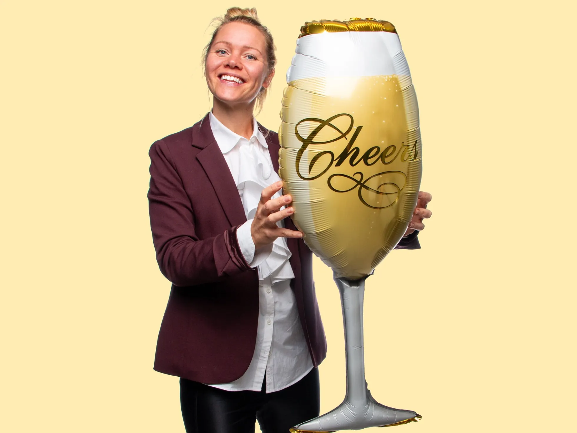 Folienballon Sektglas