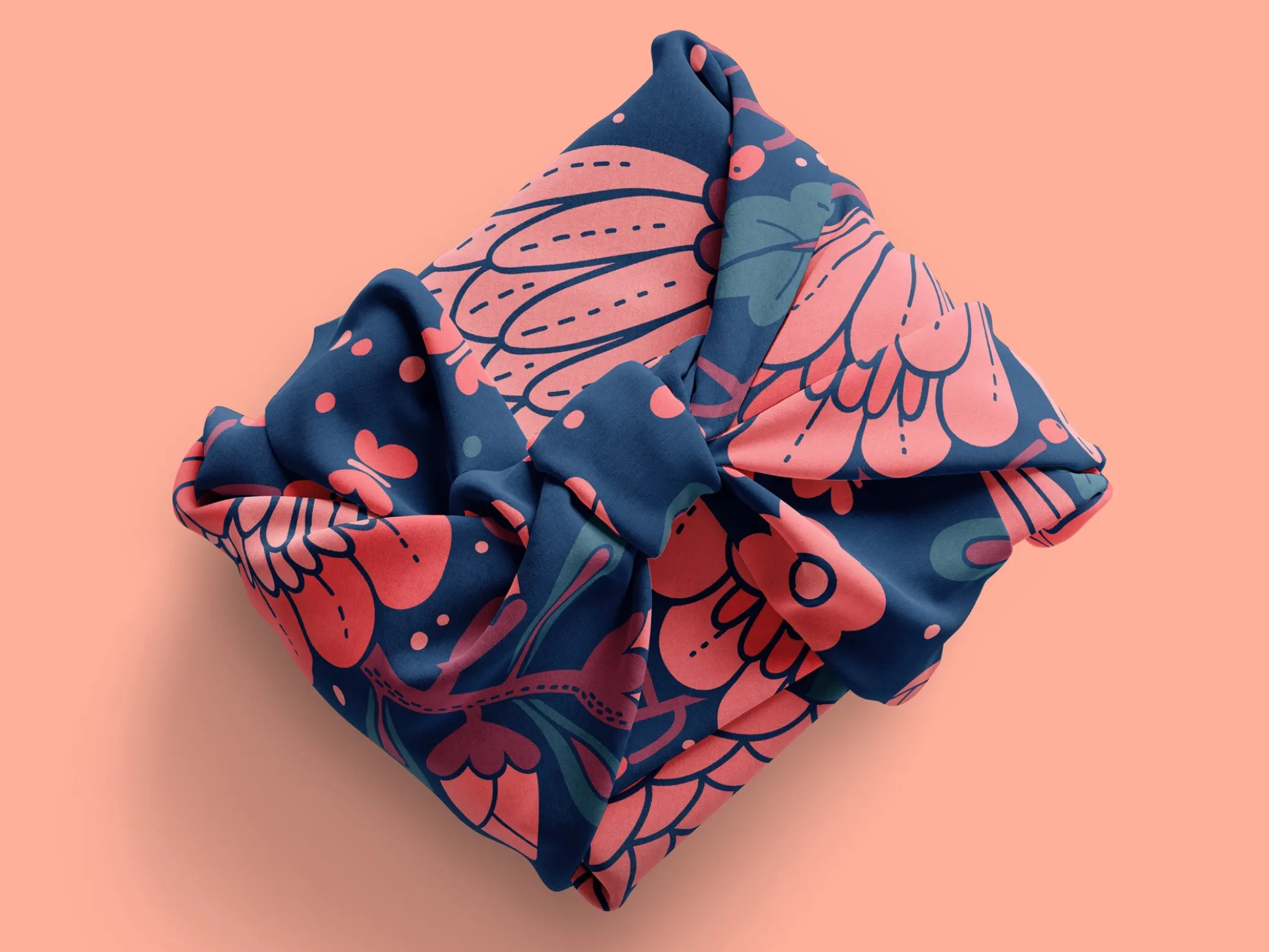 Furoshiki-Wickelstoff - Groß
