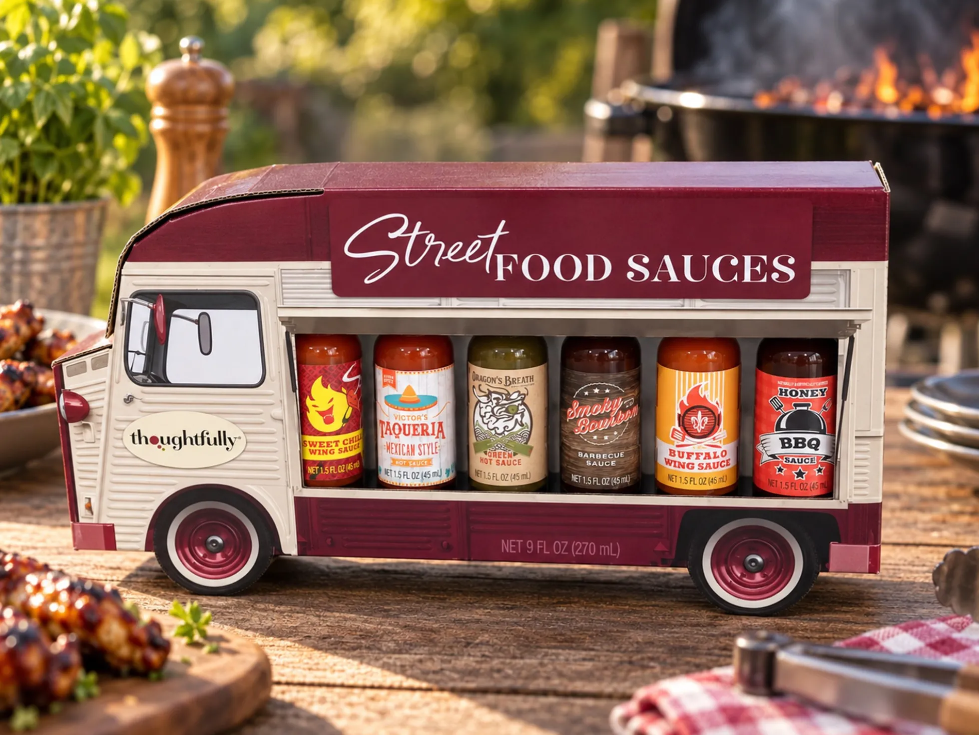 Geschenkbox Streetfood-Truck Hot Sauce Set - Thoughtfully