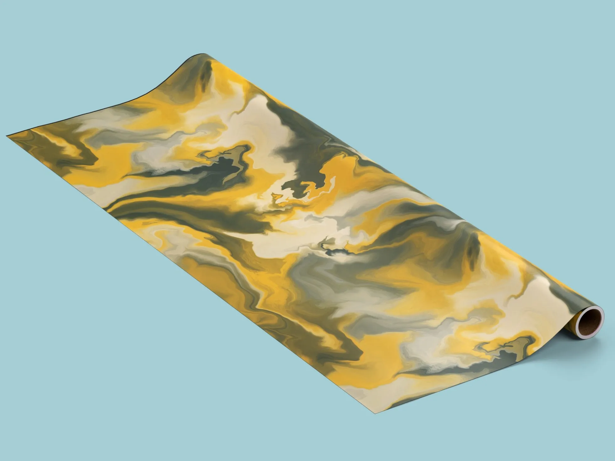 Geschenkpapier - Marmor gelb