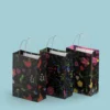 Geschenktüten 3er-Pack - Elegante Blumen - Mittel