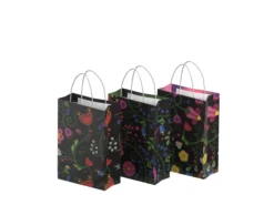Geschenktüten 3er-Pack - Elegante Blumen - Mittel