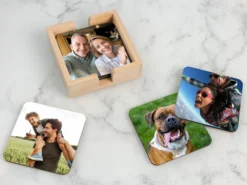 Glasuntersetzer mit eigenem Foto – 6er-Pack