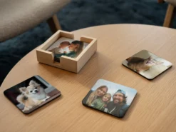 Glasuntersetzer mit eigenem Foto – 6er-Pack