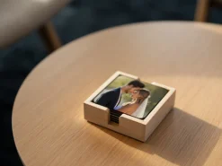 Glasuntersetzer mit eigenem Foto – 6er-Pack