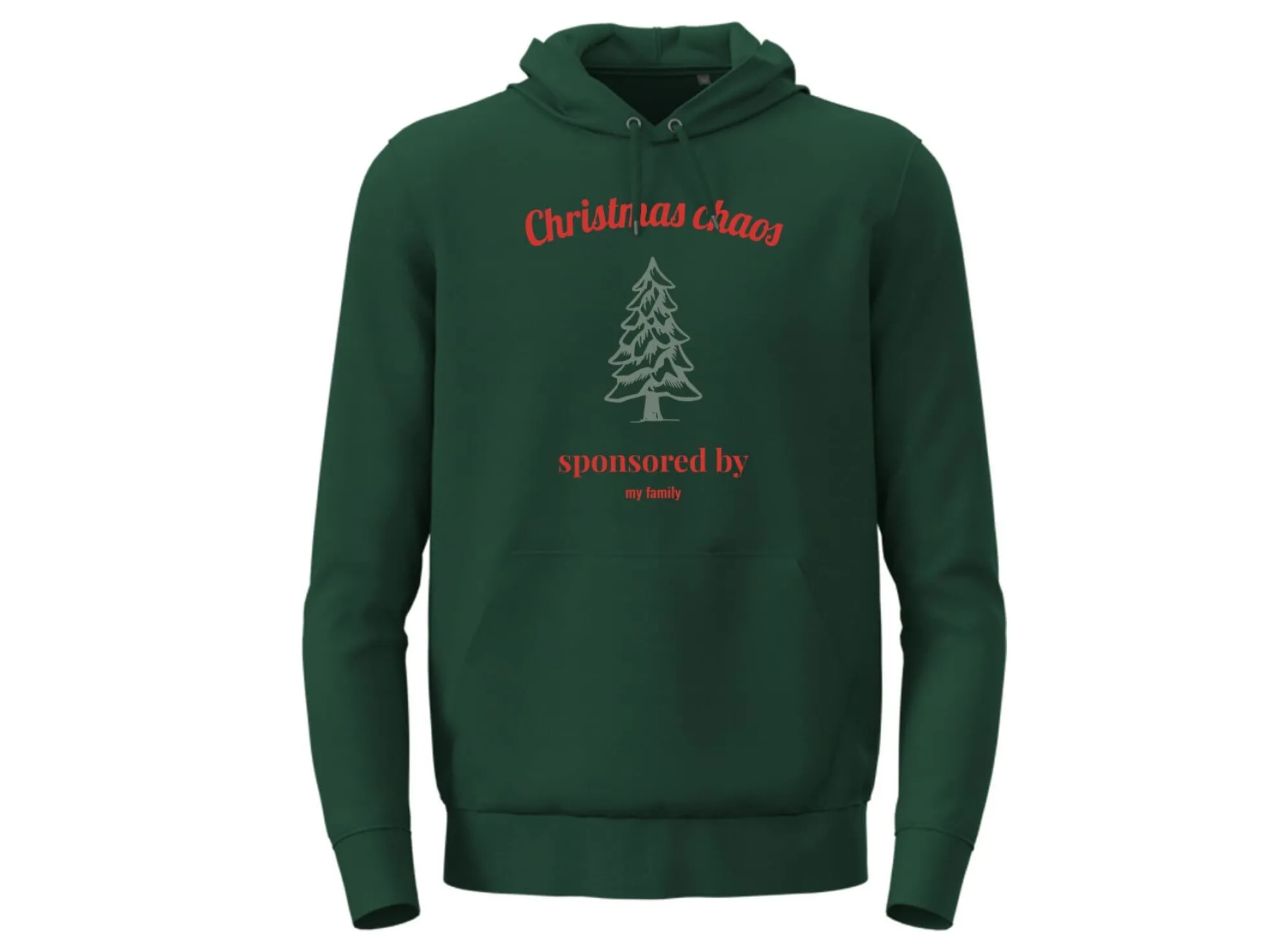 Hoodie mit eigenem Text – Weihnachtsdesign