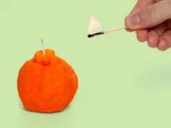 Kerze - Orange 7 cm
