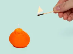 Kerze - Orange 5 cm