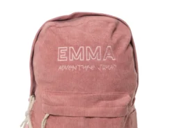 Kinderrucksack aus Cord mit personalisierter Stickerei