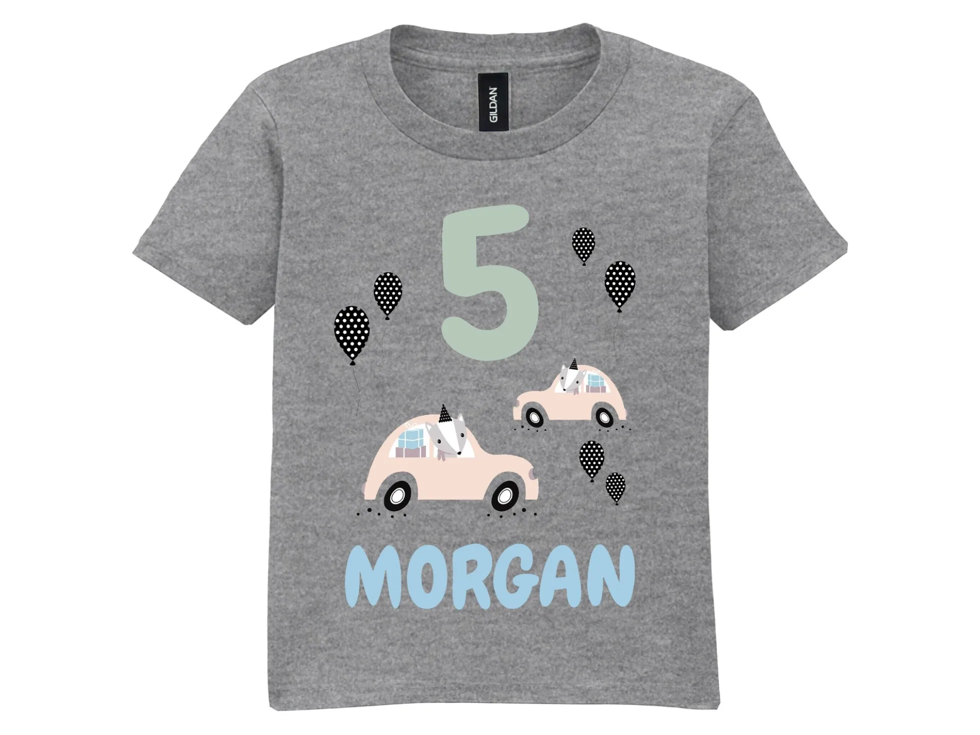 Kinder-T-Shirt mit eigenem Text – Geburtstagsmotiv