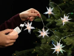 Lichterkette Weiße Sterne 2m
