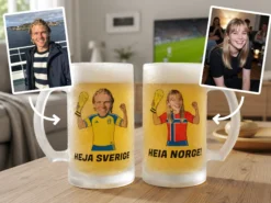 Mattiertes Bierglas mit eigenem Design – Fußball-WM