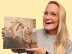 Persönlicher Fotoblock aus Holz