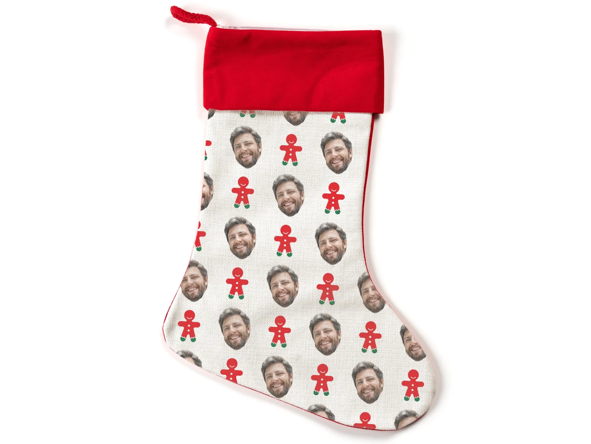 Persönlicher Weihnachtsstrumpf mit Foto