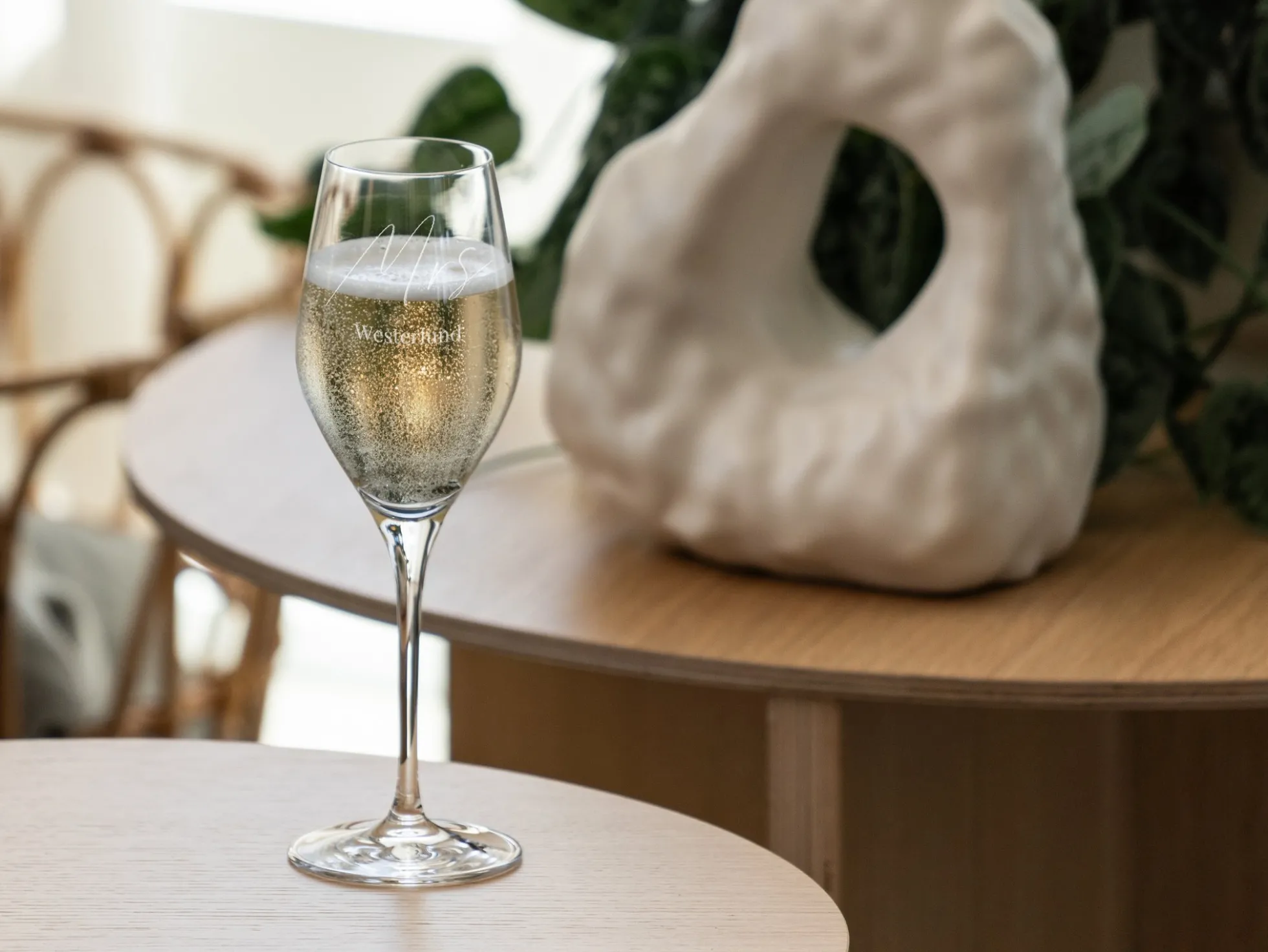Persönliches Spiegelau Champagnerglas mit Gravur - Eigener Text