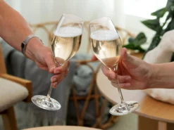 Persönliches Spiegelau Champagnerglas mit Gravur - Eigener Text