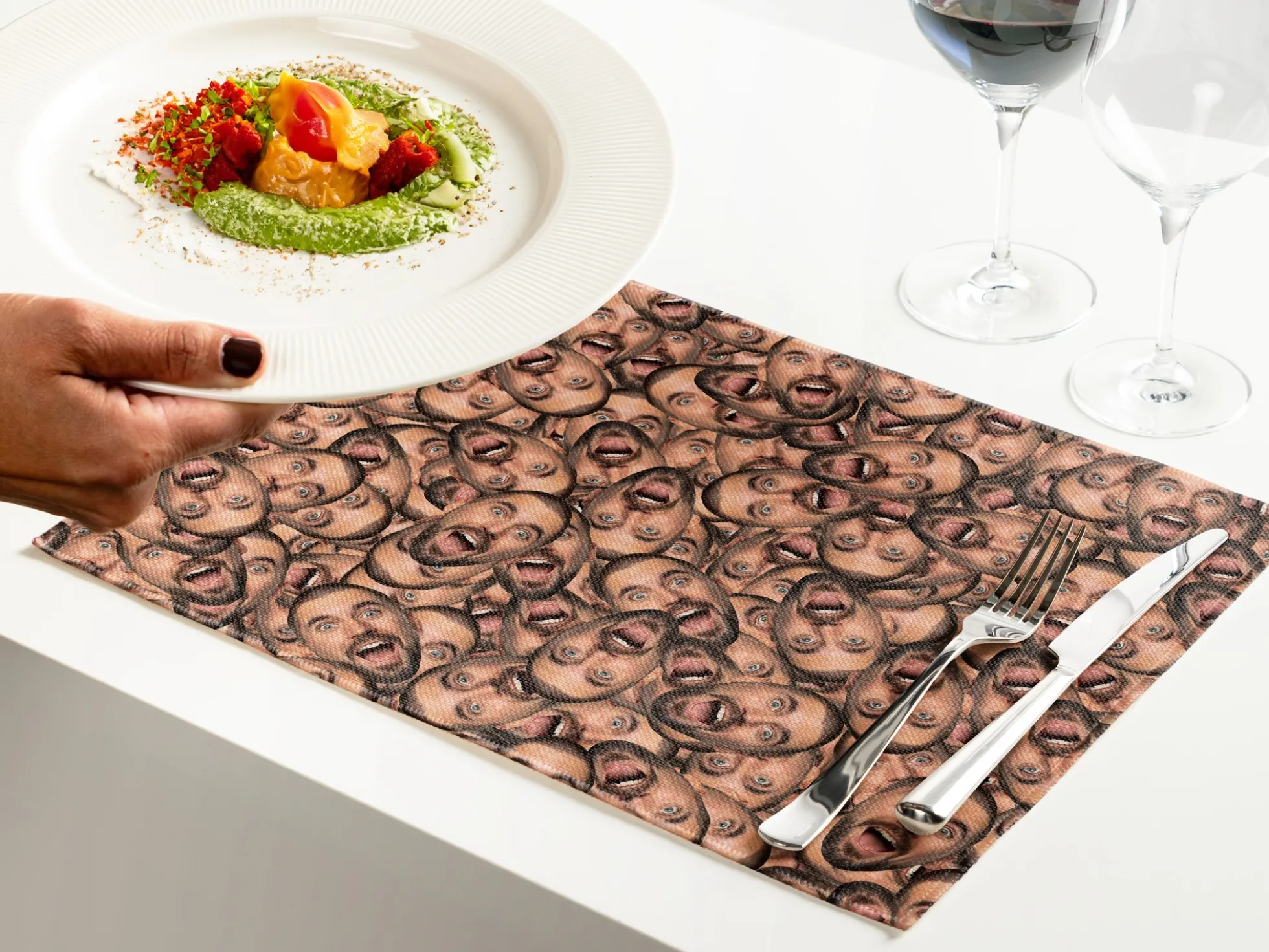 Persönliches Teller Untersetzer mit Foto - Multiface