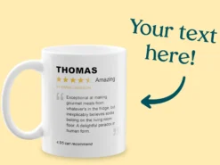 Persönliche Tasse mit Bewertung