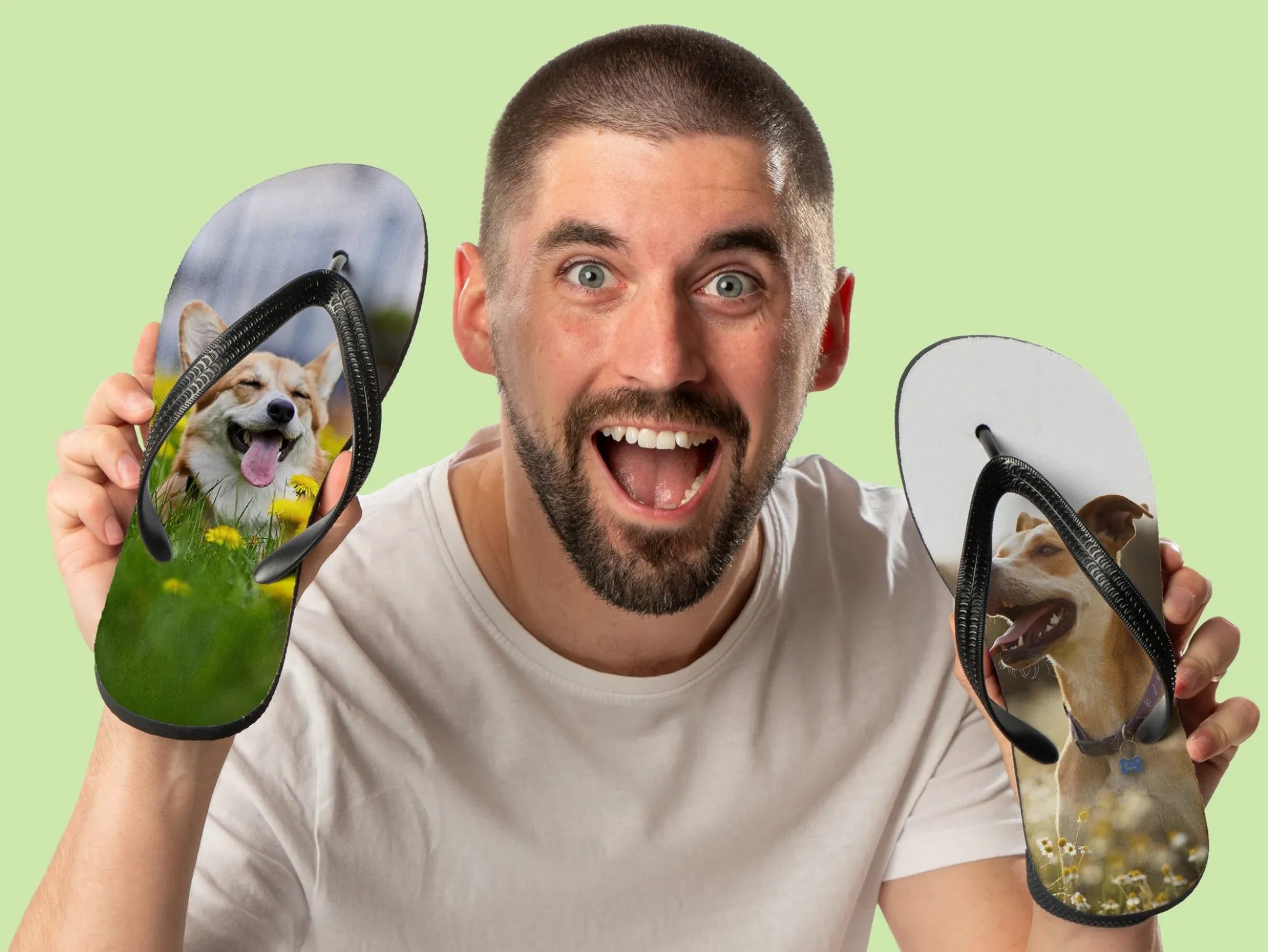 Personalisierte Flip-Flops mit Foto