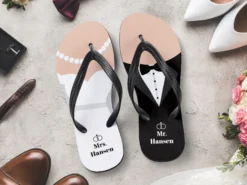 Personalisierte Flip-Flops - Mr. & Mrs.