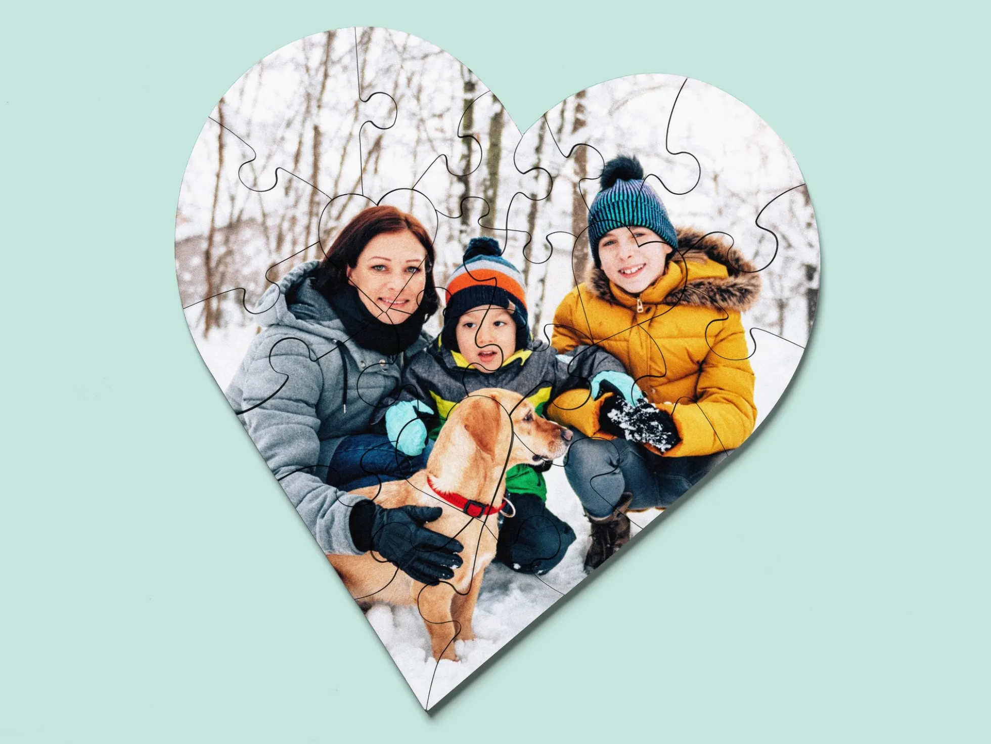 Personalisiertes Fotopuzzle - Herz