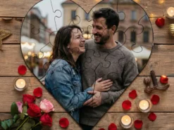 Personalisiertes Fotopuzzle - Herz