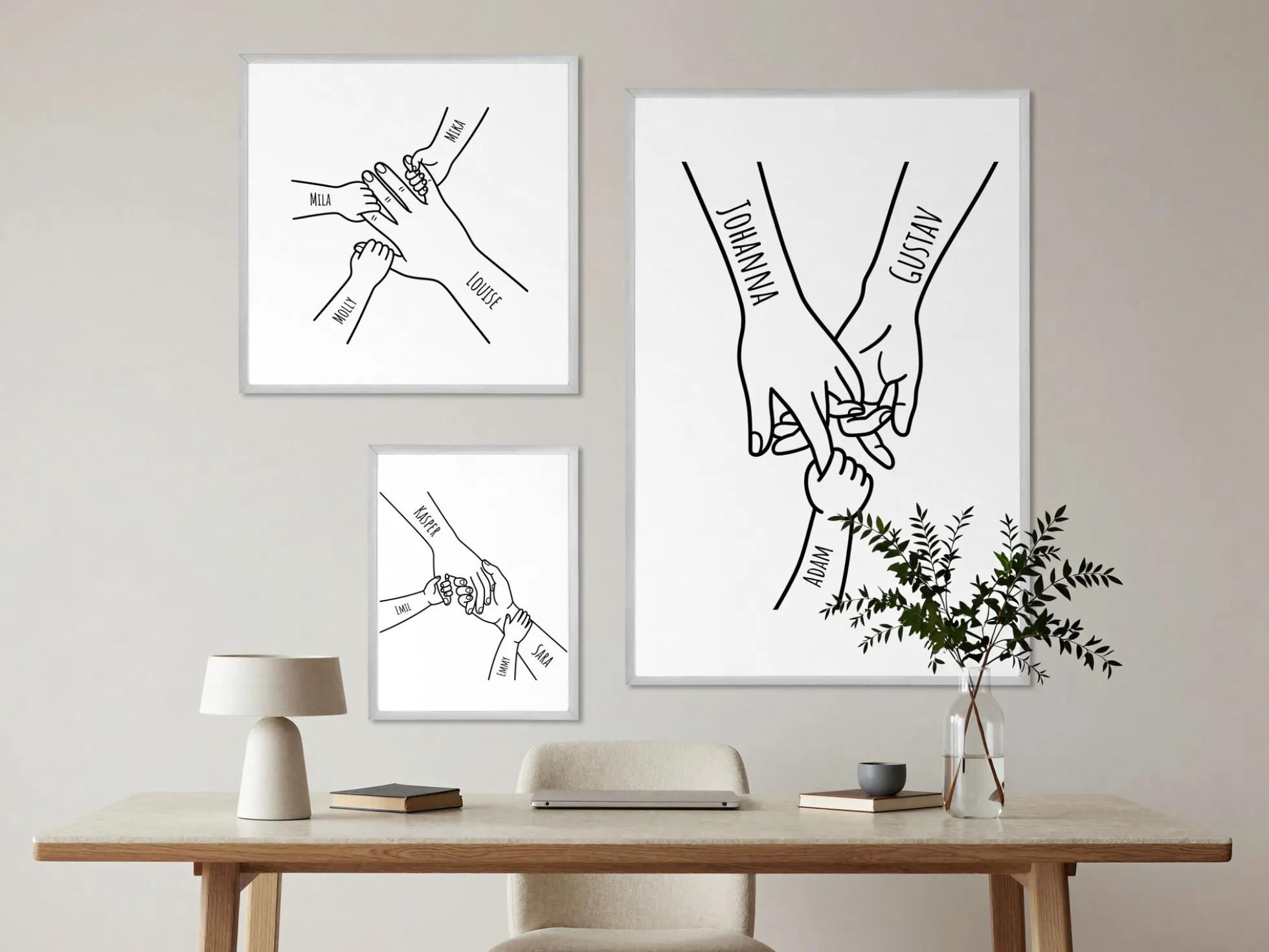 Personalisiertes Poster – Hand in Hand