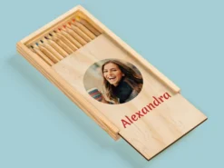 Personalisiertes Stifte-Etui mit Foto & Text