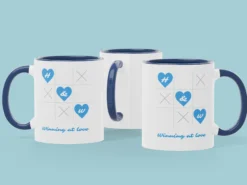 Personalisierte Tasse mit Text – 3 Gewinnt
