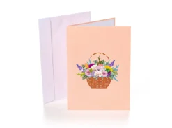 Pop-Up-Karte - Korb Mit Blumen