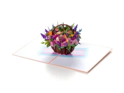 Pop-Up-Karte - Korb Mit Blumen