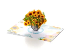 Pop-Up-Karte - Sonnenblumenstrauß
