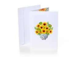 Pop-Up-Karte - Sonnenblumenstrauß