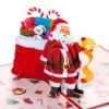 Pop-Up-Karte - Weihnachtskarte Weihnachtsmann Mit Geschenkesack