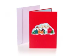 Pop-Up-Karte - Weihnachtskarte Mit Weihnachtsdorf