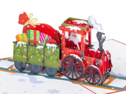 Pop-Up-Karte - Weihnachtskarte Mit Weihnachtsexpress