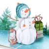 Pop Up Karte - Weihnachtskarte mit Schneemann